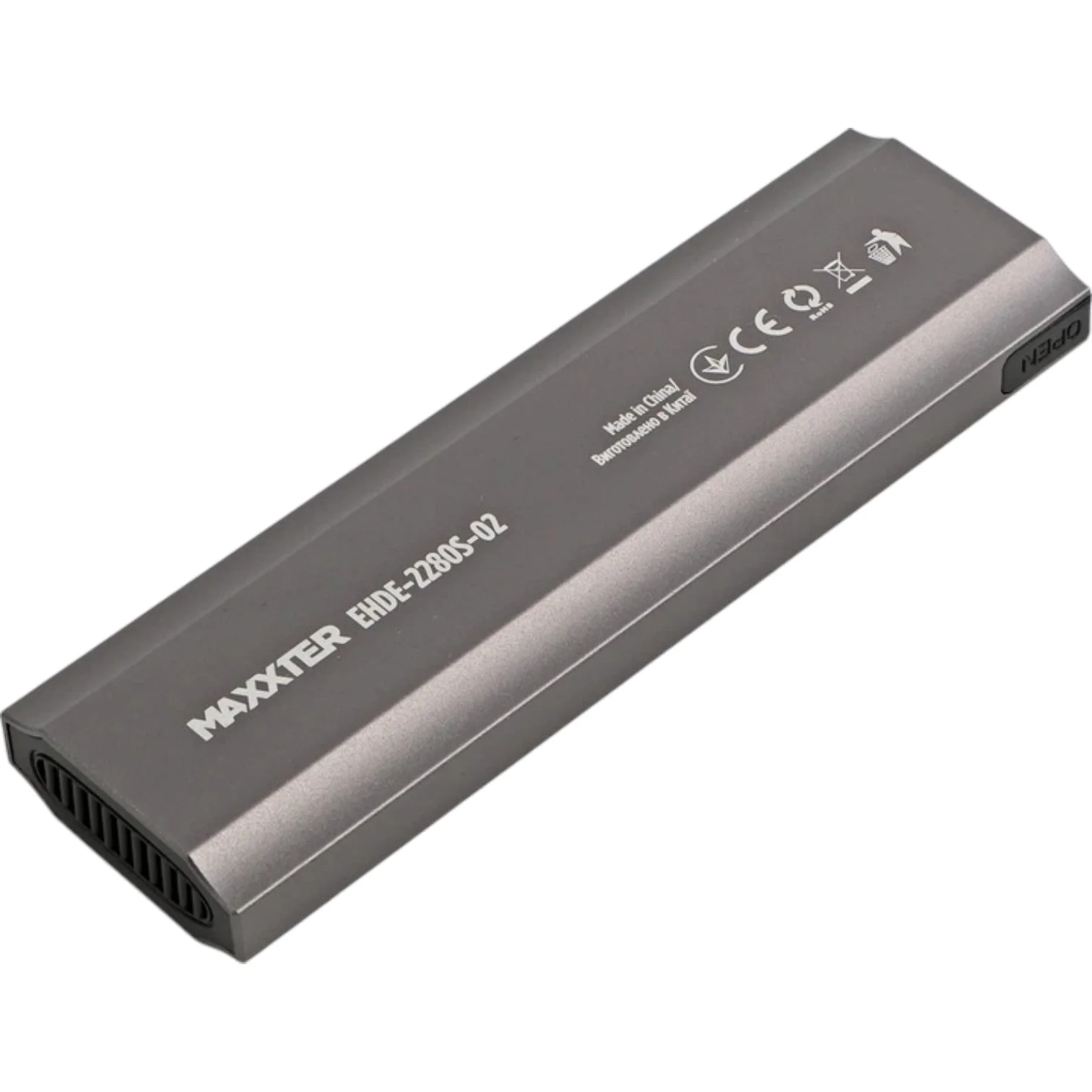 Зовнішня кишеня Maxxter M.2  EHDE-2280S-02 NVMe 10Gbps Grey (  кабель type-C to type-C) NEW